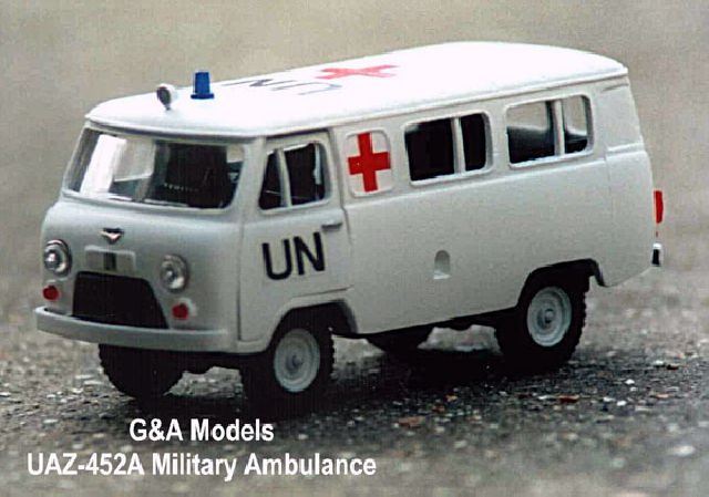 UAZ 452A Ambulance in UN livery