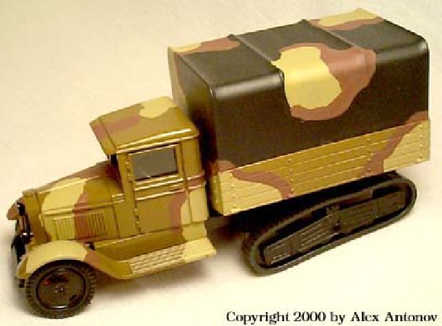 ZIS-22 military truck half-track camouflage