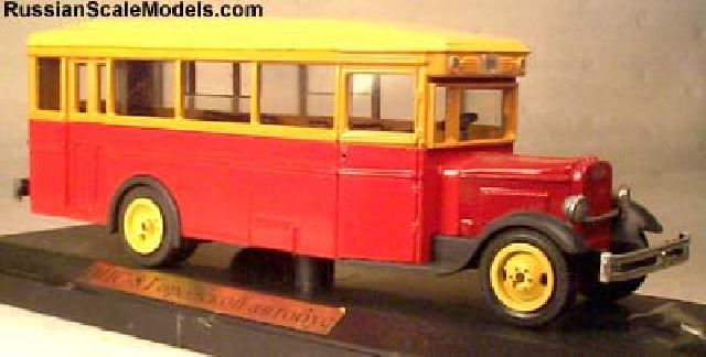 1938 ZIS-8 City Bus Red-Yellow