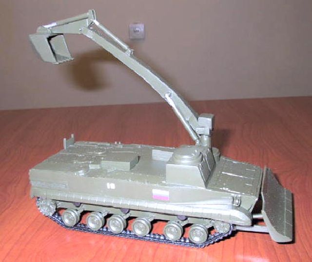 BMP-3 Vostorg Armored Excavator Russian Army Green