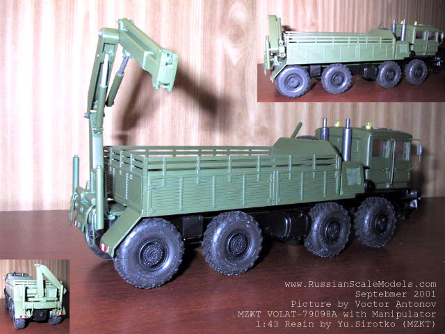 MZKT VOLAT-79098A 8x8 Army Truck with Manipulator