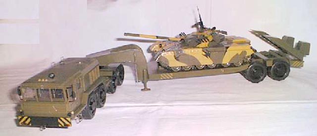 KZKT Rusich Tank Trailer with T-80 Russian Army Ta